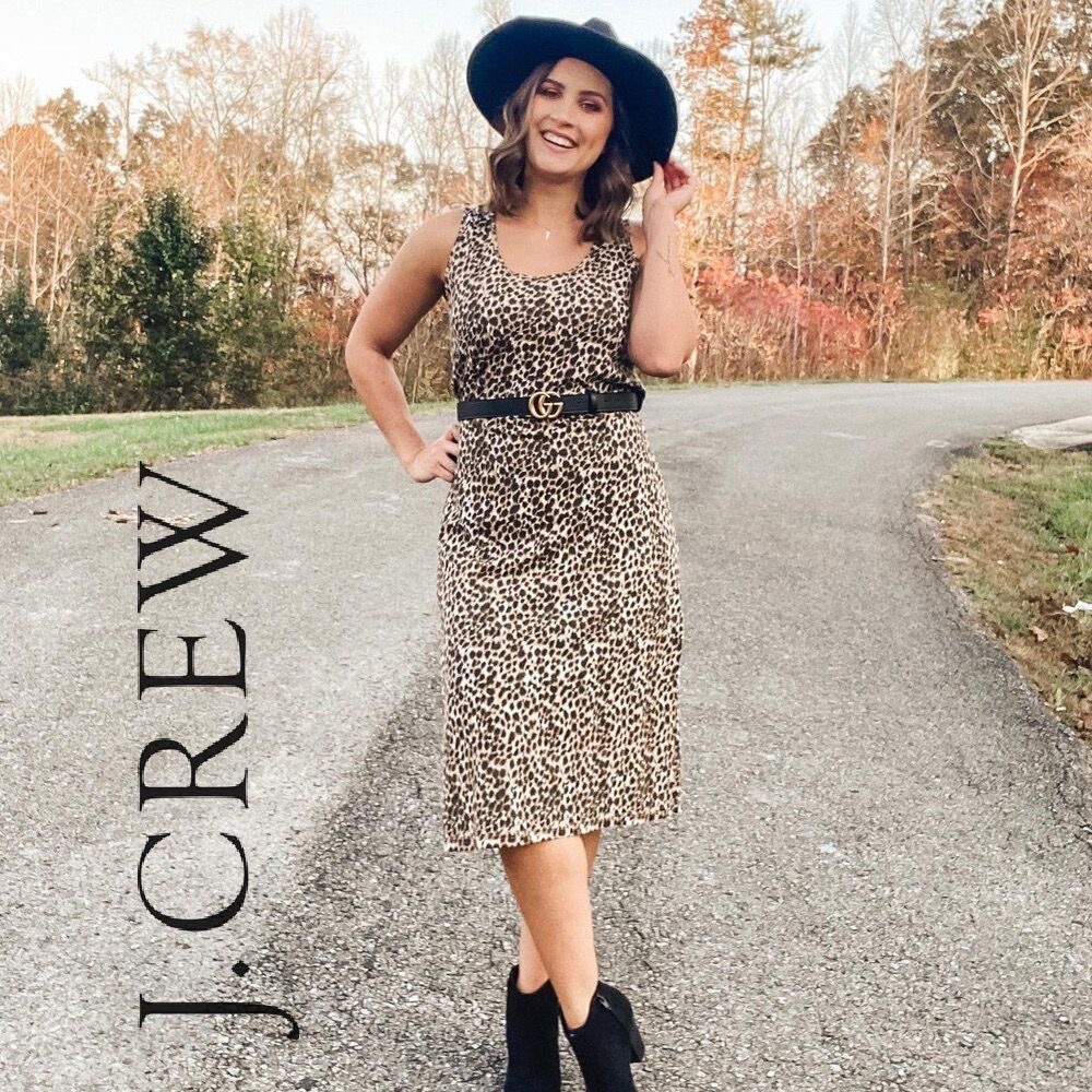 NWT J. Crew Leopard Print Dress Size Medium